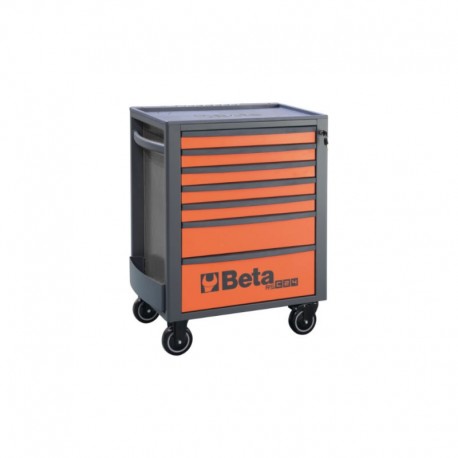 CAJONERA MÓVIL 7 CAJONES INCLUYE 207 HERRAMIENTAS COLOR NARANJA Y GRIS ANTRACITA BETA