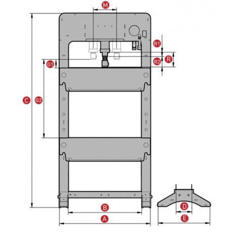 Planos PRENSA DE TALLER MEGA PRD50 E