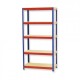 ESTANTERÍA METÁLICA 5 ESTANTES 177X90X40 AZUL/NARANJA