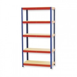 ESTANTERÍA METÁLICA 5 ESTANTES 177X90X40 AZUL/NARANJA