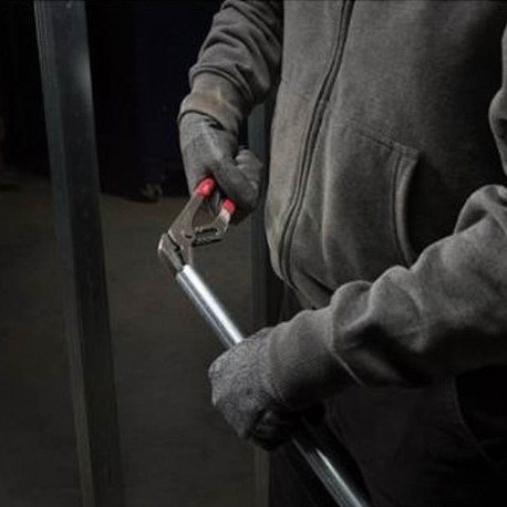 Aplicación mordaza en tubo de aluminio