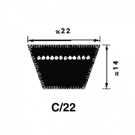 CORREA TRAPEZOIDAL PERFIL TIPO C-173 CONTINENTAL DESARROLLO 4390 MM