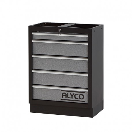 CAJONERA FIJA PARA MOBILIARIO 5 CAJONES 458X910X680MM ALYCO