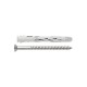 TACO Ø10 DE NYLÓN Y TORNILLO 10 X 100 MM CABEZA AVELLANADA INOXIDABLE A4