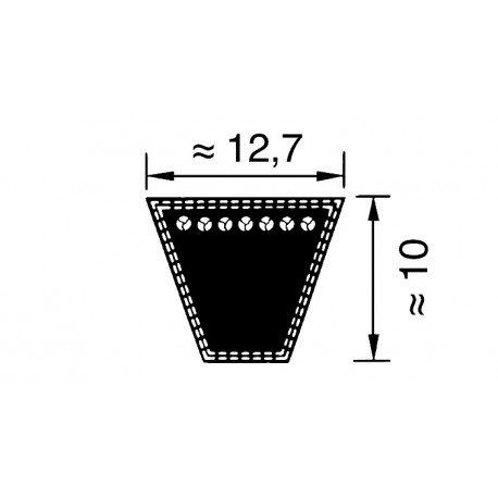 Medidas Correa Trapezoidal SPA-1320