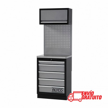 MUEBLE DE TRABAJO 458X2000X680MM CON SUPERFICIE DE ACERO INOX ALYCO