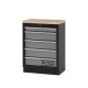 ARMARIO DE TRABAJO 458X910X680MM CON BASE EN MADERA 5 CAJONES Y CERRADURA ALYCO