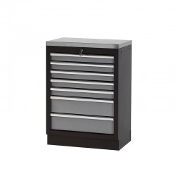 ARMARIO DE TRABAJO 458X910X680MM CON BASE EN ACERO 7 CAJONES Y CERRADURA ALYCO