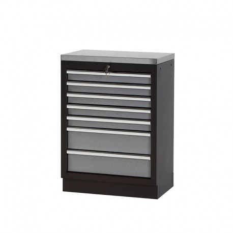 ARMARIO DE TRABAJO 458X910X680MM CON BASE EN ACERO 7 CAJONES Y CERRADURA ALYCO