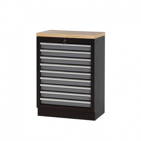 ARMARIO DE TALLER 458X910X680MM CON BASE EN MADERA 9 CAJONES Y CERRADURA ALYCO