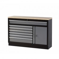 BANCO FIJO DE TALLER 450X910X1360MM CON BASE EN MADERA ALYCO