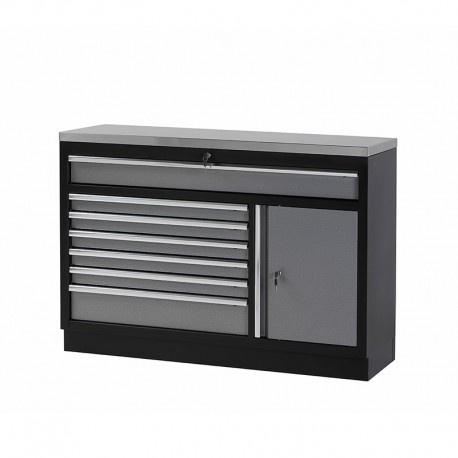 BANCO FIJO DE TRABAJO 450X910X1360MM CON BASE EN ACERO INOX ALYCO