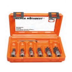 JUEGO DE 6 FRESAS DE ACERO TITANIO Y PUNTERO