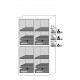 Armario de seguridad para productos químicos CS-CLASSIC-MultiRisk modelo CS.195.105.MM.4WD en blanco puro RAL 9010