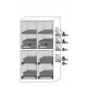 Armario de seguridad para productos químicos CS-CLASSIC-MultiRisk modelo CS.195.105.MM.4WD en blanco puro RAL 9010
