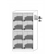 ARMARIO PARA PRODUCTOS QUÍMICOS C-LINE CS.195.105.MM.4WD CS-CLASSIC-MULTIRISK GRIS Y BLANCO ASECOS