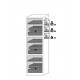 Armario de seguridad para productos químicos CS-CLASSIC-MultiRisk modelo CS.195.054.MH.3WDR en blanco puro RAL 9010