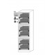 Armario de seguridad para productos químicos CS-CLASSIC-MultiRisk modelo CS.195.054.MH.3WDR en blanco puro RAL 901
