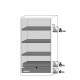 Armario de seguridad para productos químicos CS-CLASSIC modelo CS.195.105 en azul genciana RAL 5010
