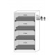 Armario de seguridad para productos químicos CS-CLASSIC-G modelo CS.195.105.WDFW en blanco puro RAL 9010