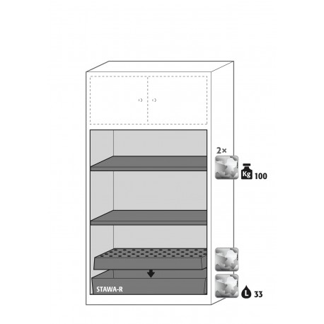 Armario de seguridad para productos químicos cofre de seguridad tipo 30 CS-CLASSIC-F