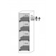 Armario de seguridad para productos químicos CS-CLASSIC modelo CS.195.054 en gris claro RAL 7035