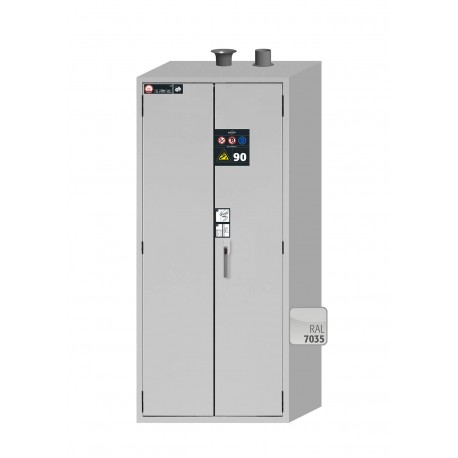 ARMARIO IGNÍFUGO PARA BOMBONAS DE GAS GLINE G90.205.090 G-ULTIMATE-90 GRIS ASECOS