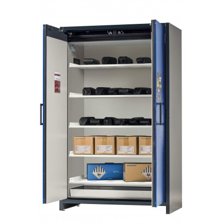 Armario de seguridad para el almacenamiento pasivo seguro de baterías de iones de litio