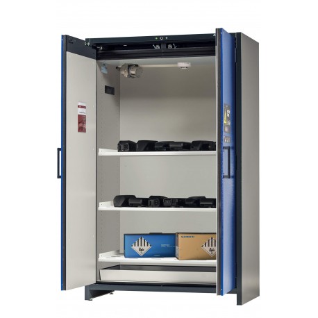 Armario de seguridad para el almacenamiento pasivo seguro de baterías de iones de litio