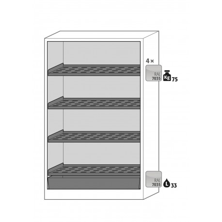 Armario de seguridad de almacenamiento y carga BATTERY STORE PRO ION-STORE PRO-90