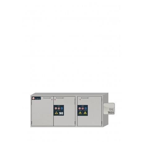 ARMARIO IGNÍGUFO RESISTENTE AL FUEGO TIPO 90 MINUTOS K-LINE K90.060.140.050.UB.3T K-UB-90 GRIS ASECOS