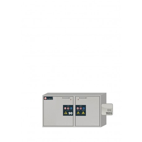 ARMARIO IGNÍGUFO RESISTENTE AL FUEGO TIPO 90 MINUTOS K-LINE K90.060.110.050.UB.2T K-UB-90 GRIS ASECOS