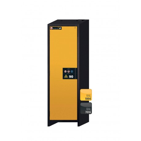 ARMARIO IGNÍGUFO RESISTENTE AL FUEGO TIPO 90 MINUTOS Q-LINE Q90.195.060 Q-CLASSIC-90 GRIS Y AMARILLO ASECOS