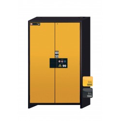 ARMARIO IGNÍGUFO RESISTENTE AL FUEGO TIPO 90 MINUTOS Q-LINE Q90.195.120.WDAC Q-PEGASUS-90 GRIS Y AMARILLO ASECOS