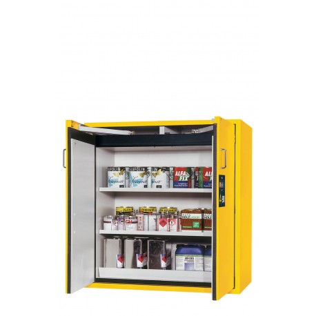 Armario de seguridad para el almacenamiento de sustancias peligrosas inflamables en lugares de trabajo conforme a las no