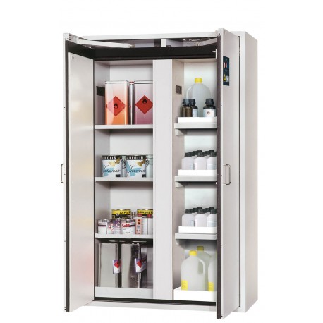 Armario de seguridad para el almacenamiento de sustancias peligrosas inflamables en lugares de trabajo conforme a las no