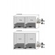 Armario de seguridad bajo para ácidos y bases SL-CLASSIC-UB modelo SL.060.110.UB.2T en gris claro