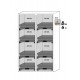 Armario de seguridad para ácidos y bases SL-CLASSIC modelo SL.196.120.MV en gris claro RAL 7035
