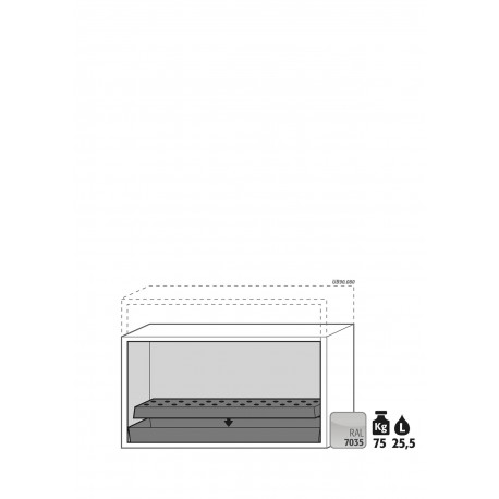 Armario bajo de seguridad ignífugo Tipo 90 bajo UB-T-90 modelo UB90.060.110.2T