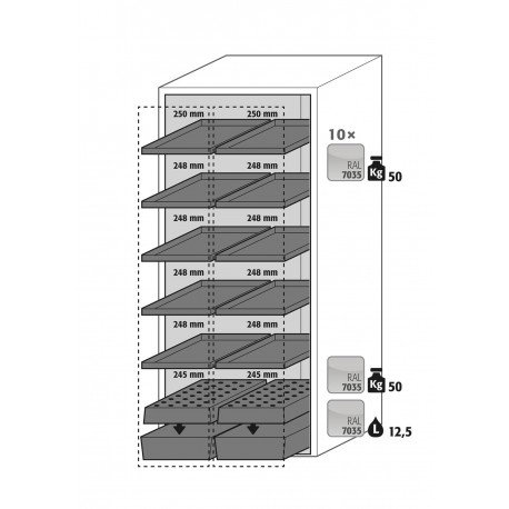 Armario de seguridad Tipo 90 minutos de resistencia al fuego V-MOVE-90