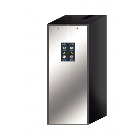 ARMARIO SEGURIDAD IGNÍGUFO RESISTENTE AL FUEGO TIPO 90 MINUTOS V-LINE V90.196.081.VDAC:0013 V-MOVE-90 GRIS Y ACERO INOXI