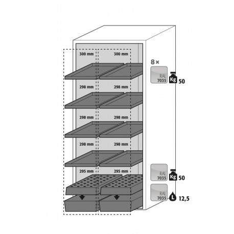Armario de seguridad Tipo 90 minutos de resistencia al fuego V-MOVE-90