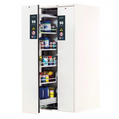 Armario de seguridad para el almacenamiento de sustancias peligrosas inflamables en lugares de trabajo conforme a las no