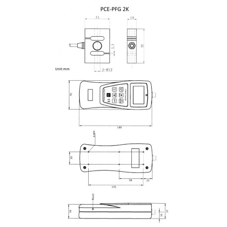 DISTRIBUIDOR PCE DINAMÓMETRO PCE-PFG 2K
