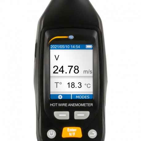 Anemometro con sonda termica pantalla