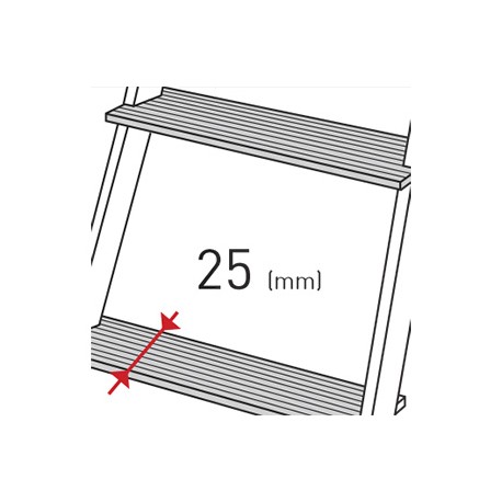Peldaños de la escalera articulada multiusos