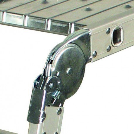 Eje de rotación de las patas de la escalera articulada