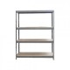 ESTANTERÍA METÁLICA INDUSTRIAL 4 ESTANTES 180X150X60 GRIS
