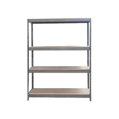 ESTANTERÍA METÁLICA INDUSTRIAL 4 ESTANTES 180X120X45 GRIS