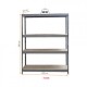 ESTANTERÍA METÁLICA INDUSTRIAL 4 ESTANTES 180X120X45 GRIS
